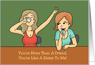Adult Friend Birthday Card For Her With Two Women At A Bar card