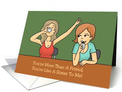 Adult Friendship Card For Her With Two Women At A Bar card (1581614)