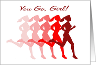 Encouragement Card For Granddaughter Runner You Go, Girl! card