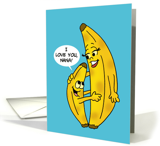 Grandparents Day Card For Grandmother With Cartoon Bananas card