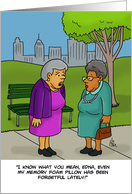 Funny Blank Note Card With Cartoon Of Two Older Women card
