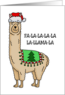 Christmas Card With Llama Fa La La La La La Llama La card