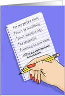 Humorous Birthday Card For The Perfect Card Appropriate Salutation card