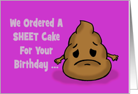 Humorous Adult Birthday Card With Poop Emoji card