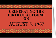Birthday Card Celebrating The Birth Of A Legend With Custom Date card