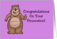 Congratulations On Your Promotion Card With Cartoon Bear card