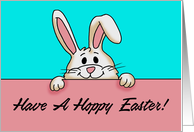 Kids Easter Card With Cute Bunny Have A Hoppy Easter card