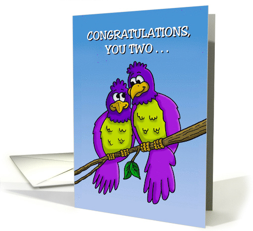 Cute Anniversary Card For Couple With Birds Defying Statistics card