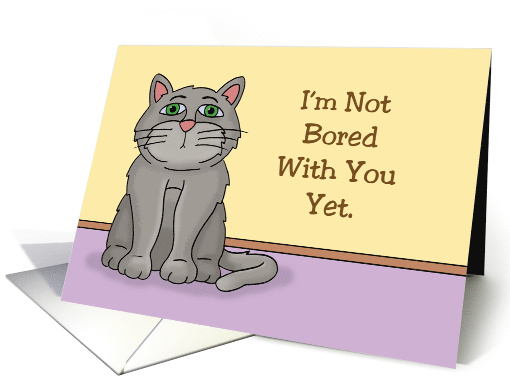 Humorous Anniversary Card For Spouse I'm Not Bored With You Yet card