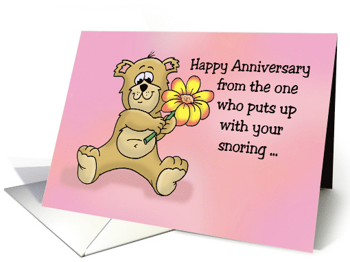 Humorous Adult Anniversary Card For Spouse From The One Who card