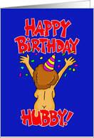 Humorous Adult Birthday Card For Husband With Naked Wife card