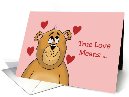 Humorous Adult Love, Romance True Love Means Not Holding In Farts card