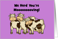 Congratulations Card For New Home We Herd You’re Moooving card