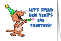 Humorous New Year’s Card Let’s Spend New Year’s Eve Together card