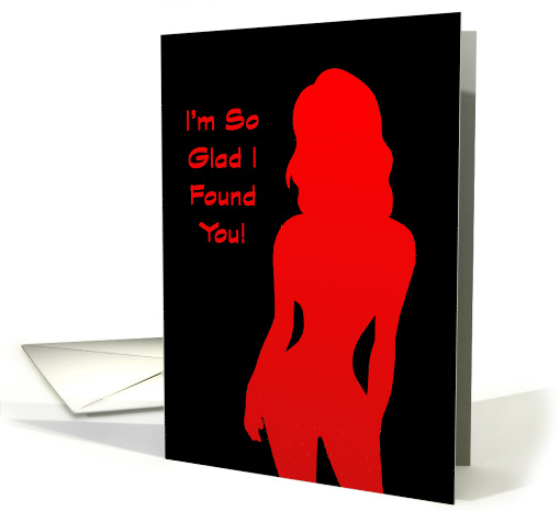 Adult Valentine With Sexy Woman Silhouette I'm So Glad I... (1593906)