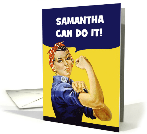 International Women's Day Card With Custom Name Can Do It! card