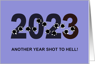 2024 New Year’s Card With 2023 Shot Full Of Holes card