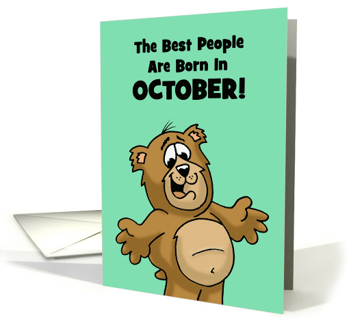 Birthday Card The Best People Are Born In October With... (1596746)