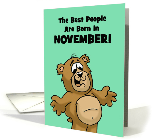 Birthday Card The Best People Are Born In November With... (1596748)