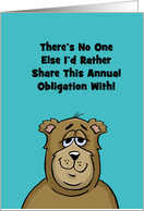 Humorous Spouse Anniversary Card No One Else I’d Rather Share This card