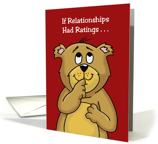Humorous Valentine Card If Relationships Had Ratings Ours Is XXX card