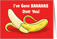 Love, Romance Card I’ve Gone Bananas Over You Blank Inside card