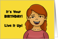 Humorous Birthday Card Live It Up Have A Cup Of Coffee After 6pm card