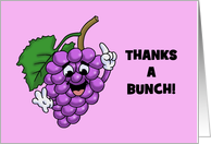 Blank Thank You Card With Bunch Of Grapes Thanks A Bunch card