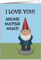 Love, Romance Card With Garden Gnome I Love You Gnome Matter card