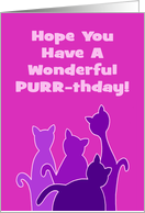 Birthday Card With Cat Silhouettes Have A Wonderful Purr-thday card