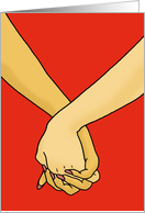 Lesbian Blank Card With Two Woman Holding Hands card