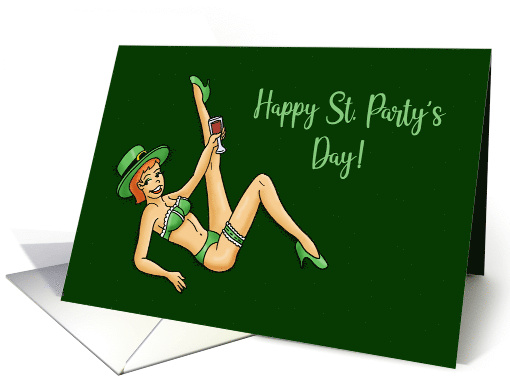 Adult St. Patrick's Day Card With Sexy Woman Happy St.... (1604256)