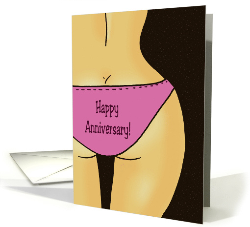 Adult Anniversary Card For Spouse With Cartoon Woman In Panties card