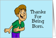 Birthday Card Thanks For Being Born It’s A Great Excuse To Drink card