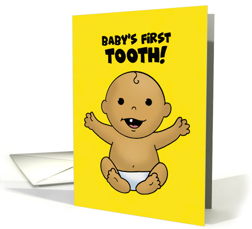 Congratulations Card For Baby's First Tooth With Happy... (1611242)