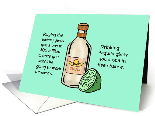 Humorous Friendship Card Playing The Lottery One In 200... (1613162)
