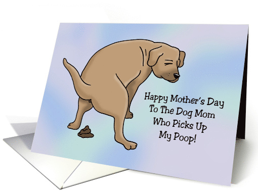 Funny Mother's Day Card For A Dog Mom Who Picks Up My Poop card