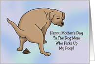 Funny Mother’s Day Card For A Dog Mom Who Picks Up My Poop card