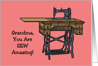 Humorous Birthday Card For Grandmother You Are Sew Amazing card