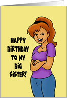 Humorous Big Sister Birthday Card Hit Every Decade Before I Do card