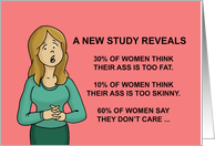 Humorous Anniversary Card A New Study Reveals 30% Of Women card