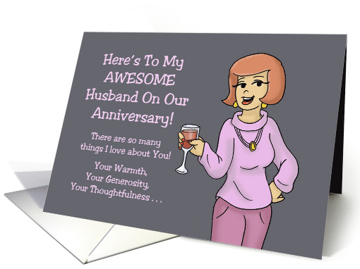Adult Anniversary Card For Husband Many Things I Love About You card