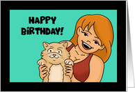 Humorous Adult Birthday Card From Me And My Pussy card