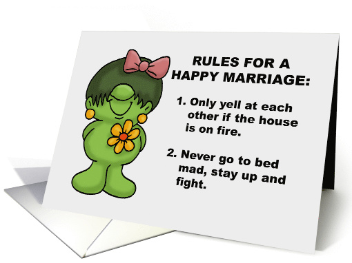 Humorous Anniversary Card Rules For A Happy Marriage Sexd card