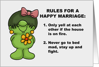 Humorous Anniversary Card Rules For A Happy Marriage Sexd card