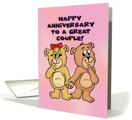 Humorous Anniversary Card With Bear Couple I Read About In Online card