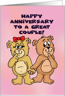 Humorous Anniversary Card With Bear Couple I Read About In Online card