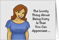 40th Birthday Card For Her You Can Appreciate 25 Year Old Men card