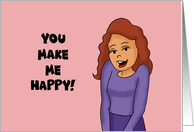 Anniversary Card You Make Me Happy More Than I Imagined card