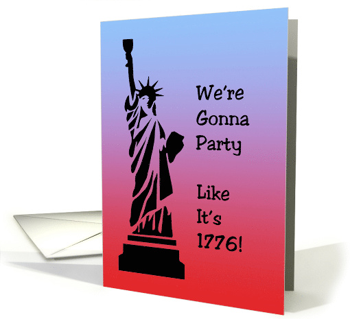 Fourth Of July Card With Stylized Statue Of Liberty... (1626298)